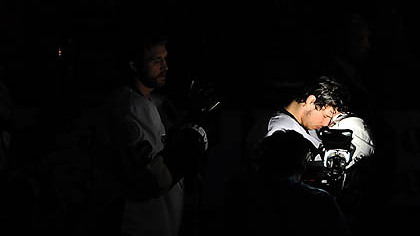 Penguins Sidney Crosby during the National Anthem at the Wachovia Arena.