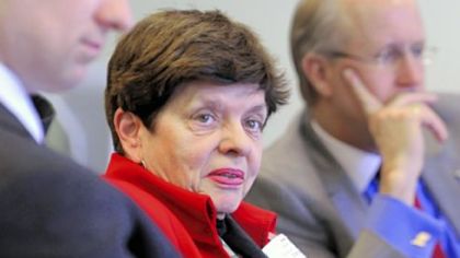 Alice Rivlin, Senior Fellow at The Brookings Institute, meets with the Post-Gazette's editorial board yesterday.