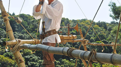 Philip Winchester as Robinson Crusoe in "Crusoe."