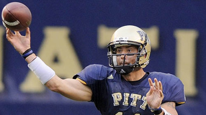Pitt quarterback Bill Stull has the tough task of trying to score against an Iowa defense that has not allowed a touchdown this season.