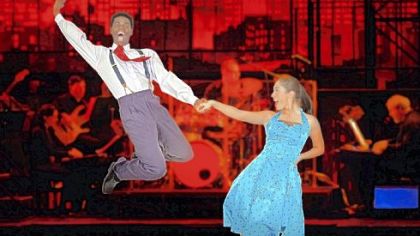 Ahmad Simmons and Katie Schurman in Paul Kelly's "Swing!," at Pittsburgh CLO from June 20-16.