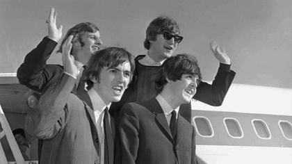 The Beatles arrive at the San Francisco airport in 1964. Animator Ron Campbell, whose work related to the iconic group will be on display at the Galleria this weekend, says the members of the Fab Four weren't fond of the Saturday morning cartoon show about them.