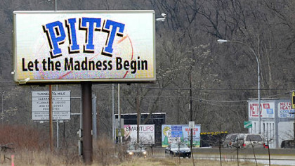 A digital billboard along Banksville Road.