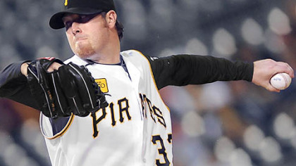 Phil Dumatrait went 5 2/3 scoreless innings last night at PNC Park for his first career win.