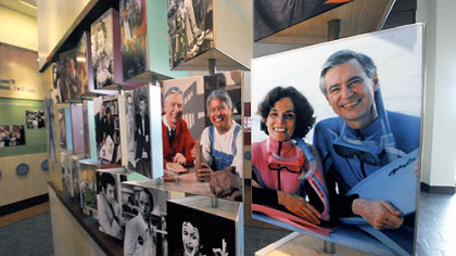 Exhibit across from the conference area at the new Fred M. Rogers Center at St. Vincent College.