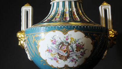 A Sevres style potpourri vase made in 1753 in France is Lot No. 2294 in the auction next weekend.