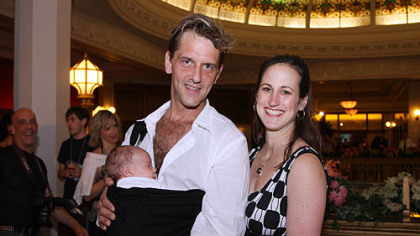 Peter Kope and Michele de la Reza with five-week-old son Xander08.