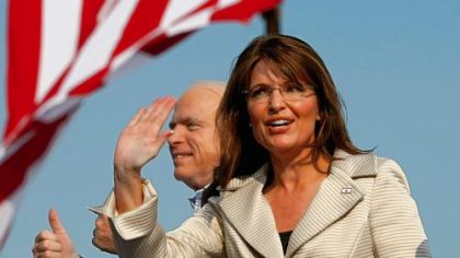 The real thing: Sarah Palin and her running mate