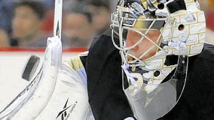 Marc-Andre Fleury carried a shutout into the final three minutes of the game before giving up the tying goal and then the winner in overtime.