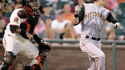 Nate McLouth's RBI double in the fifth had helped give the Pirates a 3-1 lead.