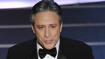 Oscar host Jon Stewart opens the 80th Academy Awards telecast last night in Los Angeles.