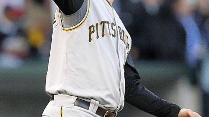 Tom Gorzelanny tries to wave foul Toby Hall's two-run home run in the second last night at U.S. Cellular Field in Chicago.