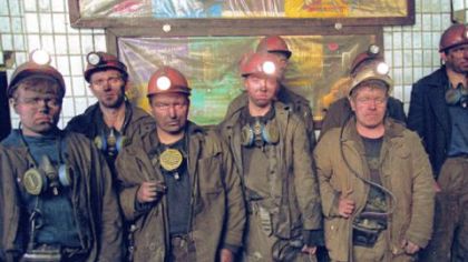 Ukrainian mineworkers are among the laborers featured in "Working Man's Death."