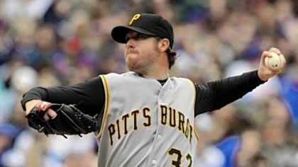 The Pirates' Phil Dumatrait allowed one unearned run and two hits in seven innings while striking out nine.