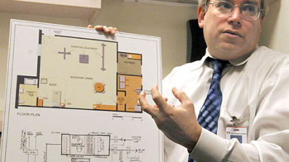 Dr. Scott Faber talks about the plan for an environmental pediatric room at the Children's Institute in Squirrel Hill.