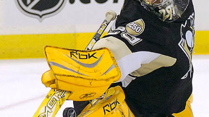 Marc-Andre Fleury first practice today.