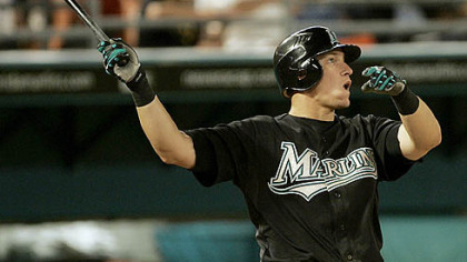Florida's Mike Jacobs victimized the Pirates for a second night in a row, hitting a grand slam off Paul Maholm in the fifth inning at Dolphin Stadium.