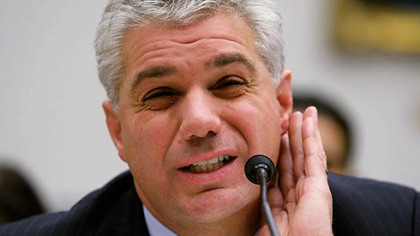 WASHINGTON, D.C. -- Eric Dinallo, Superintendent of the New York State Insurance Department, testifies before the House Oversight and Government Reform Committee Tuesday. The hearing was to examine the causes and effects of the AIG bailout.