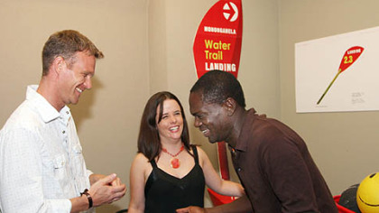 Dale Markham, Deirdre Druant and Brian Broome during Hothouse '08 at the Union Trust Building.