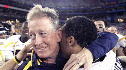 Bill Stewart led WVU to a 48-28 win in the Fiesta Bowl