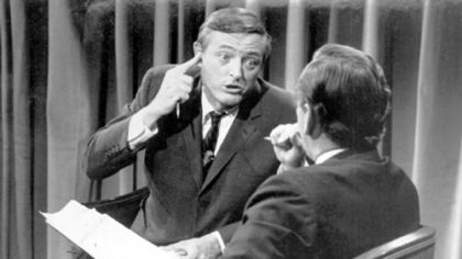 William Buckley Jr. with Gore Vidal on election night, 1968.
