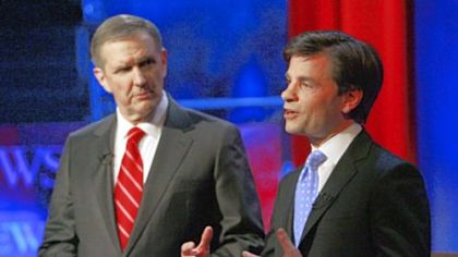 The game plan followed by ABC News moderators Charles Gibson, left, and George Stephanopoulos at Wednesday night's debate came under fire from many quarters.