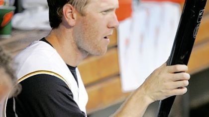 Jason Bay and his two-day growth of beard played on even as his name was thrown around last night on the eve of the trade deadline.