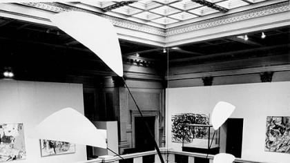 Alexander Calder's "Pittsburgh" in its first happy home, the Carnegie Museum, in 1958.