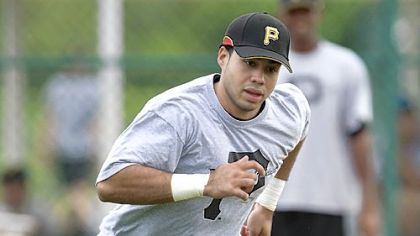 Pedro Alvarez working in Bradenton.