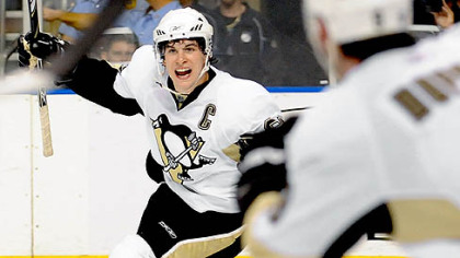 Sidney Crosby made an impact in his first game back last night in Tampa, Fla., assisting on the deciding goal by Max Talbot late in the third period.