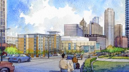 The new seven-story hotel will have 132 rooms, of which almost half will be suites. Amenities will include a barista bar in the hotel lobby and a full-service restaurant with an outdoor patio dining area near the northeast entrance to the arena.
