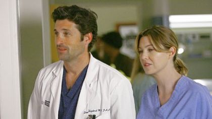 Derek (Patrick Dempsey) and Meredith (Ellen Pompeo) learn that "happily ever after" isn't easy in tonight's season premiere of "Grey's Anatomy."