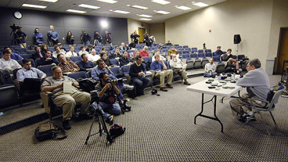 Joe Paterno hadn't spoken to members of the media since the Nittany Lions' bowl trip to San Antonio.