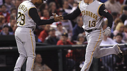 Nate McLouth got the Pirates on the board with his 10th home run of the season in the fourth inning.