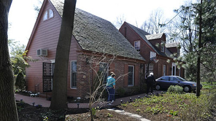 The addition for Dr. Taylor is connected by a hallway to the family home.