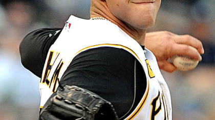 Pirates starter Paul Maholm delivers against the Yankees at PNC Park last night.