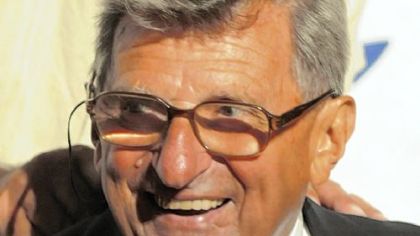 Joe Paterno -- The happy inductee
