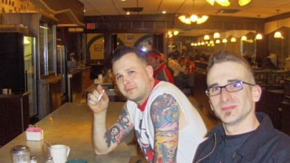 3:53 a.m. at Ritter's: Jeff Cepaitis, left, and Jeff Roberts at the counter.