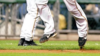 Adam LaRoche rounds the bases after hitting a solo home run in the fourth inning last night.