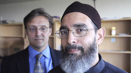 Moniem El-Ganayni with Witold Walczak, legal director of the Pennsylvania chapter of the American Civil Liberties Union.