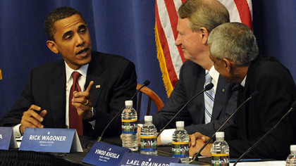 Sen. Barack Obama joins in a discussion at CMU about a number of topics.