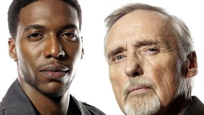 Jocko Sims, left, and Dennis Hopper clash in "Crash."