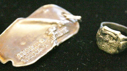 In 1944, Felix Shostak was a crew member on a B-24 bomber that was shot down over France. His remains were never found. But recently, crash site investigators found Shostak's dog tags and his class ring, which have since been returned to Shostak's brother Charles.