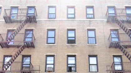 The yellow brick apartment building where Pirates No. 1 draft pick Pedro Alvarez and his family lives on Ellwood Street in Washington Heights, New York City.
