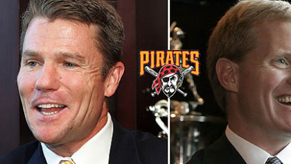 Pirates team president Frank Coonelly, left, and general manager Neal Huntington.