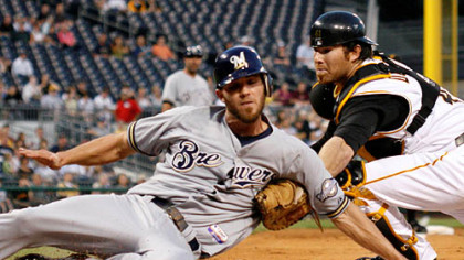 Ryan Doumit will be used as an outfield reserve and backup to catcher Ronny Paulino.