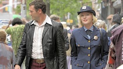 Jason O'Mara and Gretchen Mol in "Life on Mars."