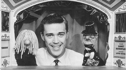 Hank Stohl and his puppets.