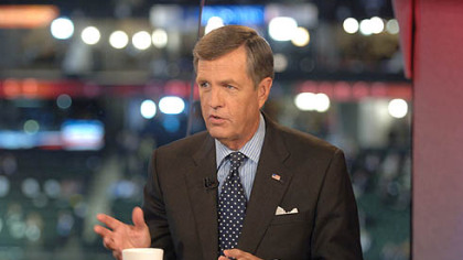 Brit Hume on the set of his program at the 2008 Republican National Convention.