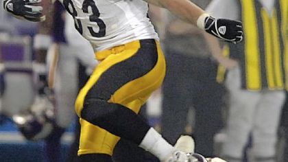 Steelers tight end Heath Miller entered the weekend with 21 catches, which ranked 11th among tight ends.